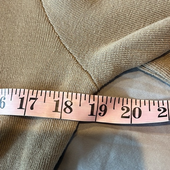 Aster Women’s Tan Surplice Lightweight Knit Sweater Dress size large - Picture 8 of 13